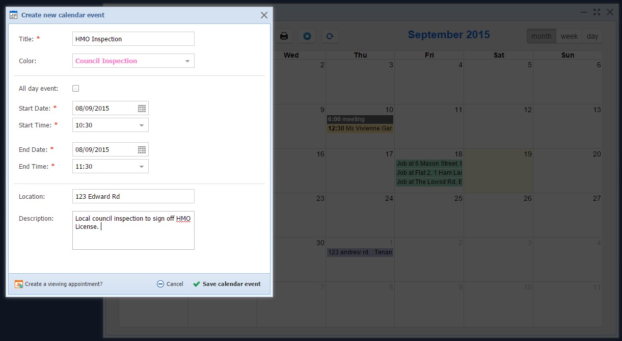 Landmax.pro Calendar