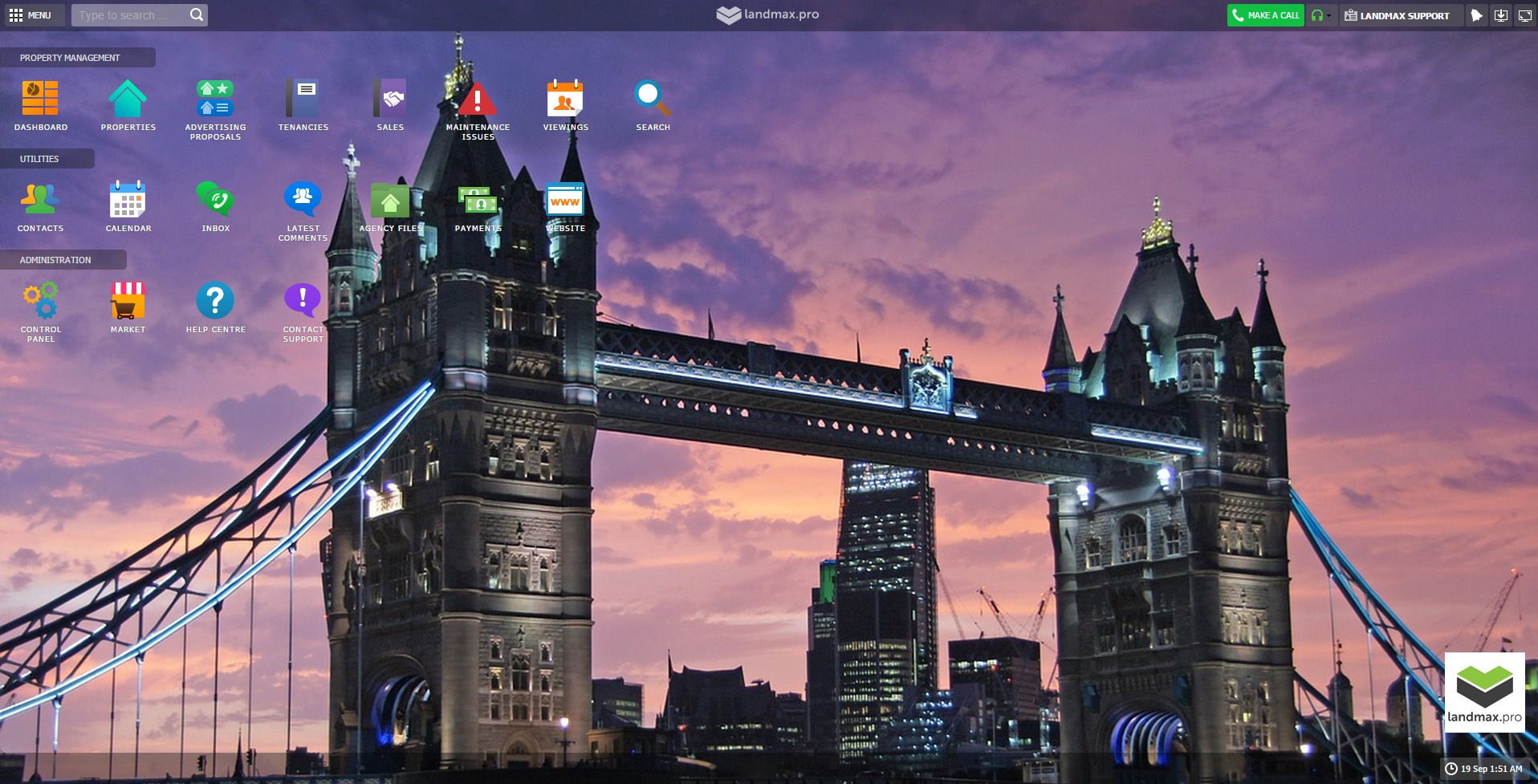 Desktop with personalized branding