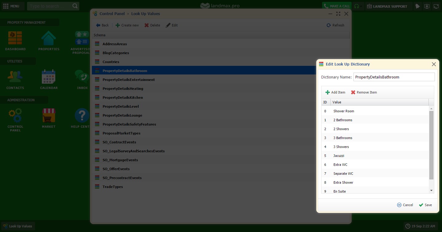 Image of agency settings
