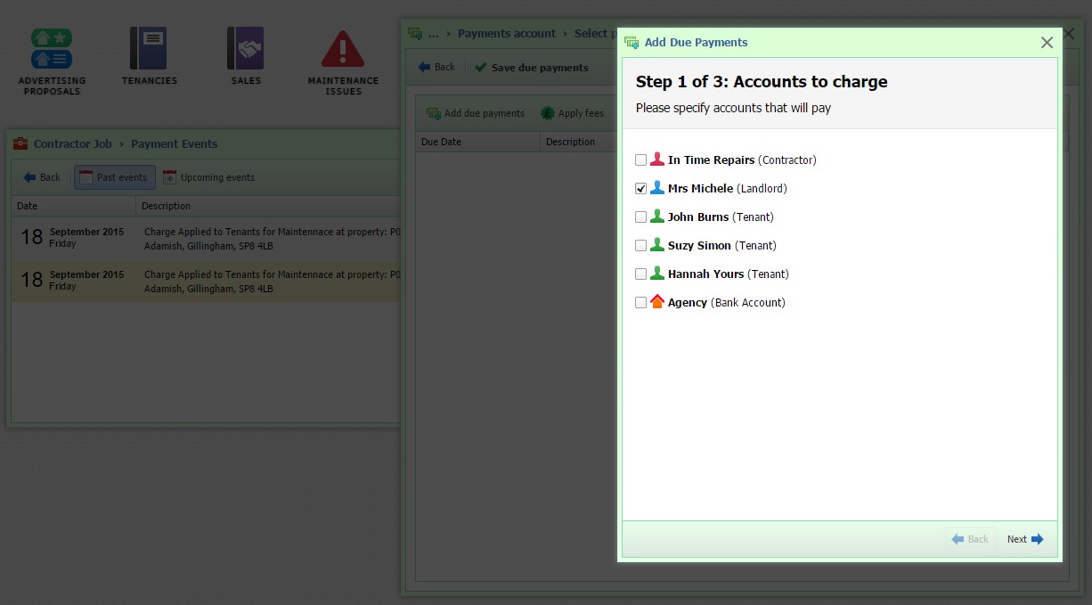 Image of maintenance details